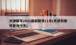 天津限号2022最新限号11月(天津市限号查询今天)