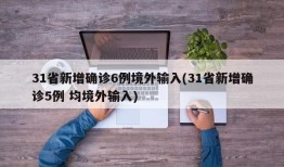 31省新增确诊6例境外输入(31省新增确诊5例 均境外输入)