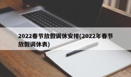 2022春节放假调休安排(2022年春节放假调休表)