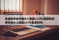 美国新冠肺炎确诊人数超115万(美国新冠肺炎确诊人数超115万是真的吗)