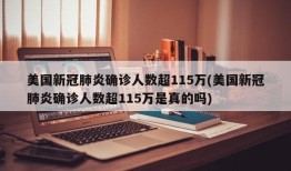 美国新冠肺炎确诊人数超115万(美国新冠肺炎确诊人数超115万是真的吗)