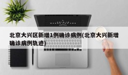 北京大兴区新增1例确诊病例(北京大兴新增确诊病例轨迹)