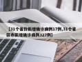 【31个省份新增确诊病例17例,31个省区市新增确诊病例327例】