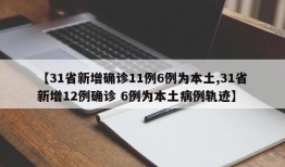 【31省新增确诊11例6例为本土,31省新增12例确诊 6例为本土病例轨迹】